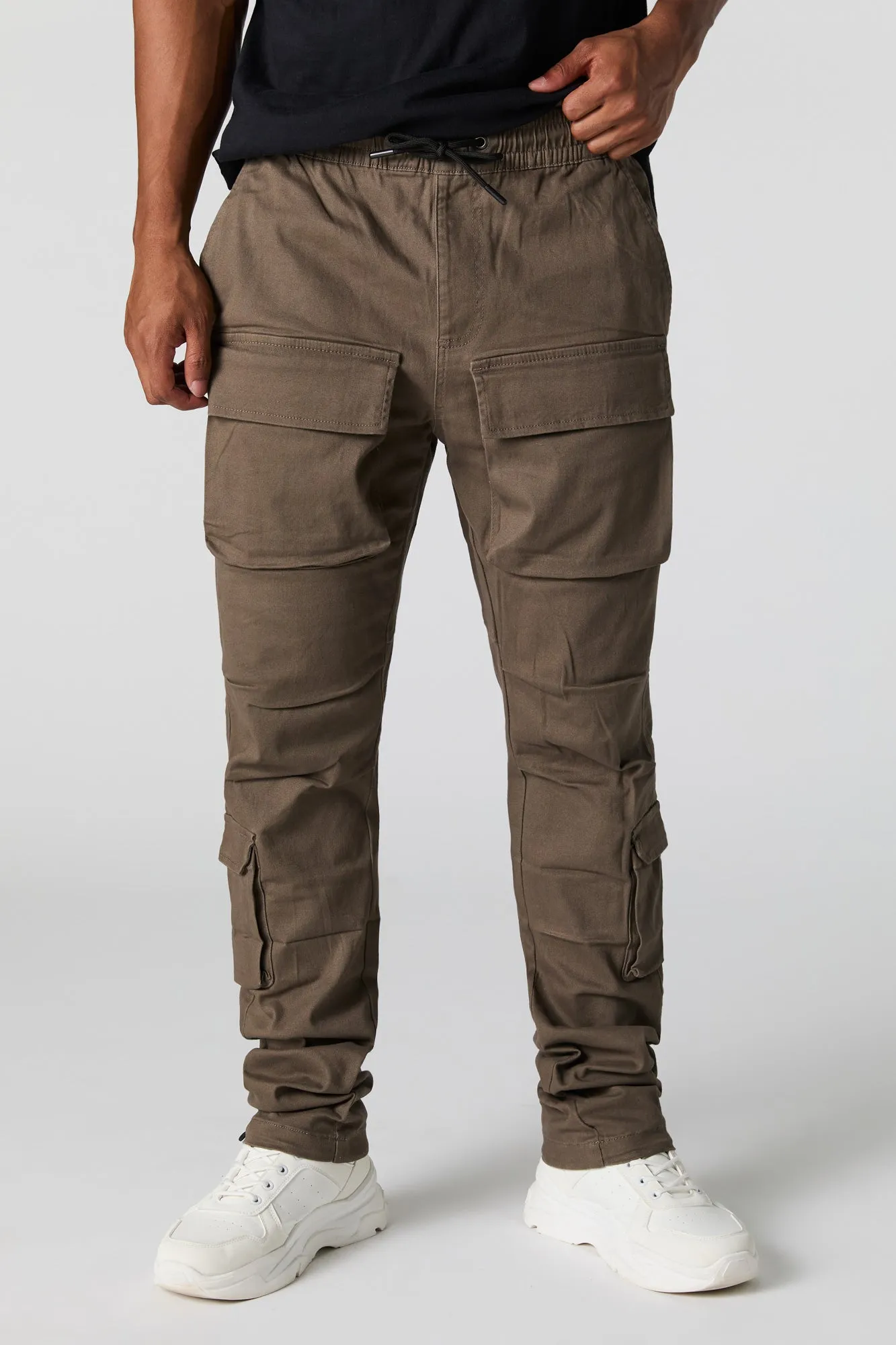 Multi Pocket Open Bottom Cargo Jogger