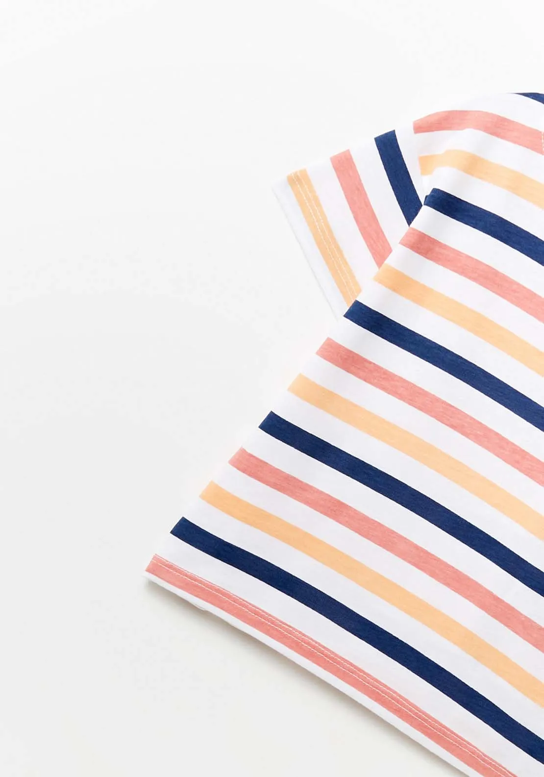 Multi Striped T-Shirts - Orange