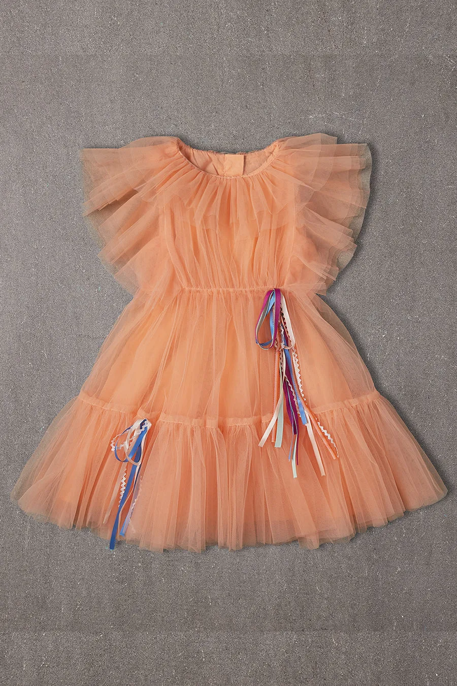 Nellystella Anastasia Girls Dress - Peach Soda