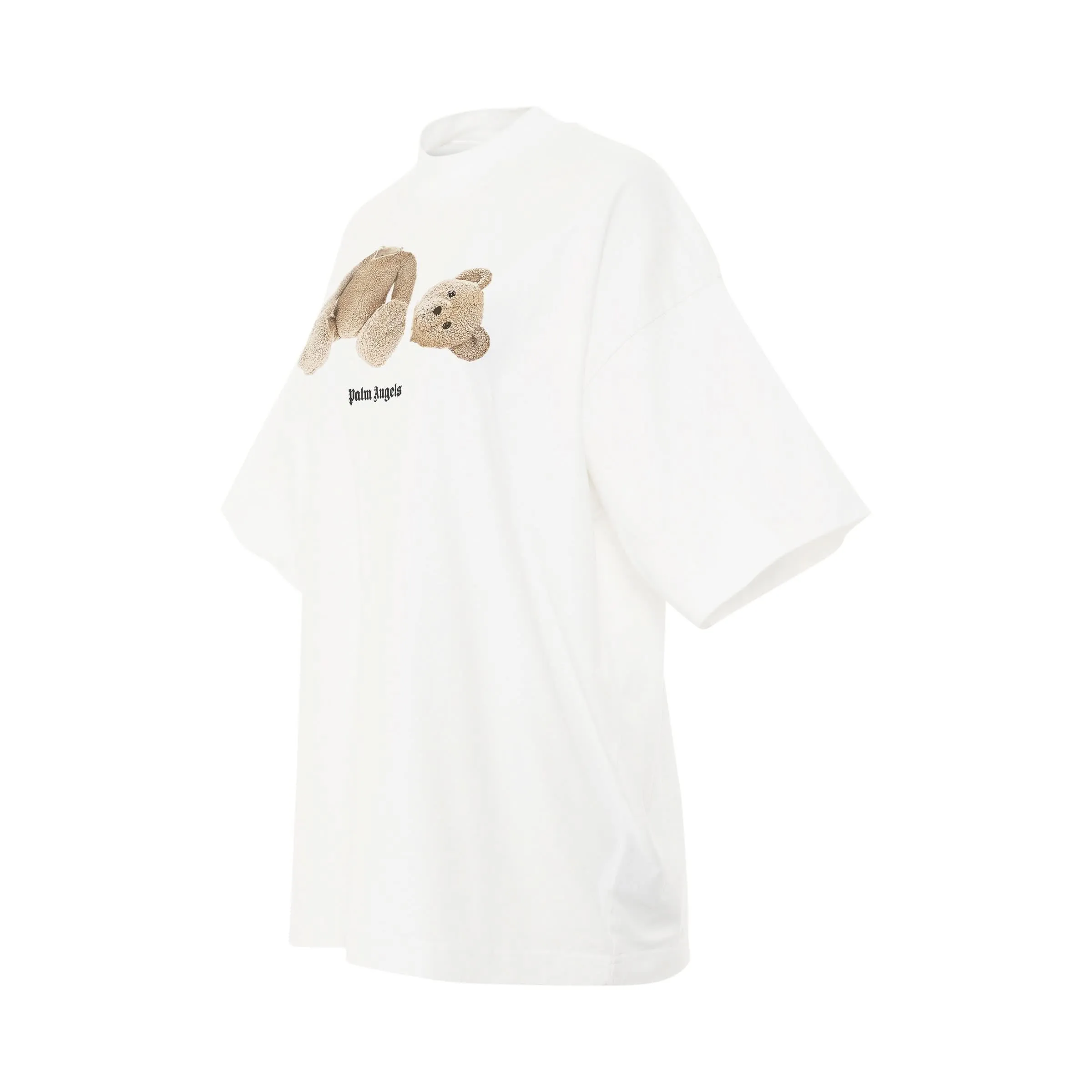 PA Bear Loose Fit T-Shirt in White/Brown