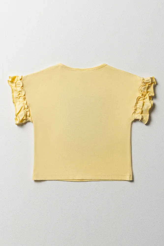 Radiant Sun 3D Knit Top Yellow