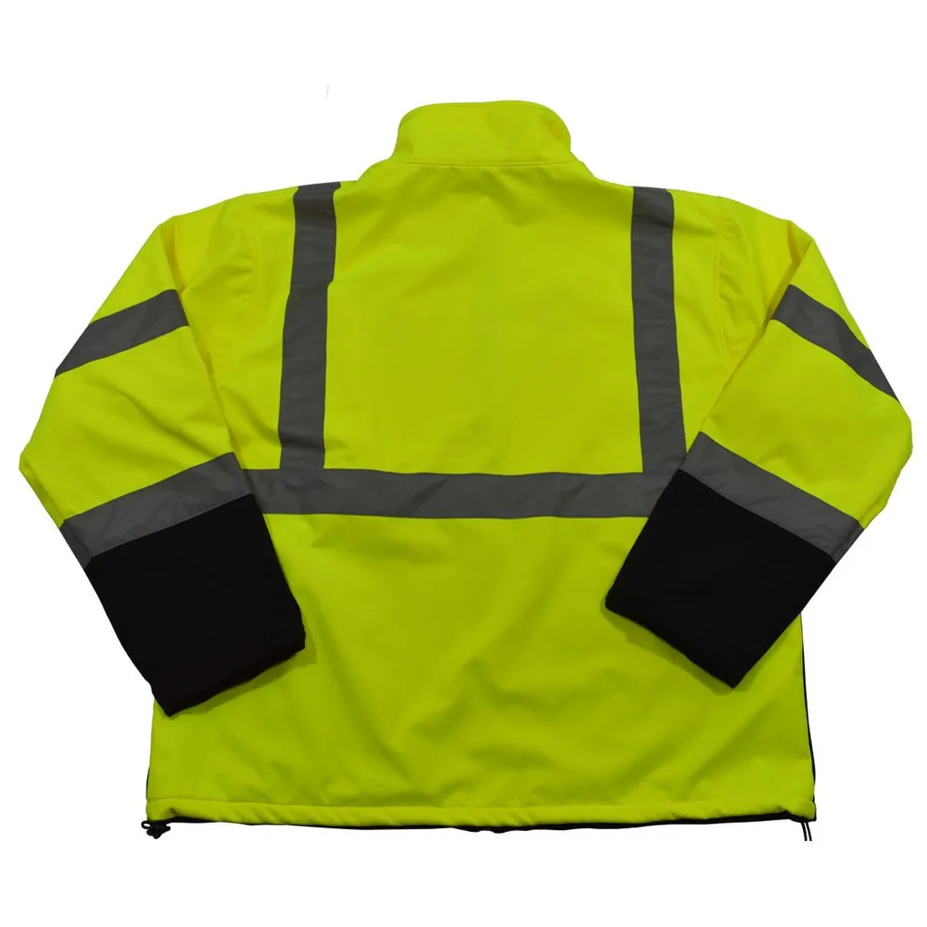 Shoft Shell Hiv Vis - Lime / Black Jacket