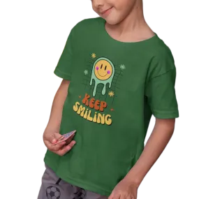 Smiley Face Boy's T Shirt for Kids D26