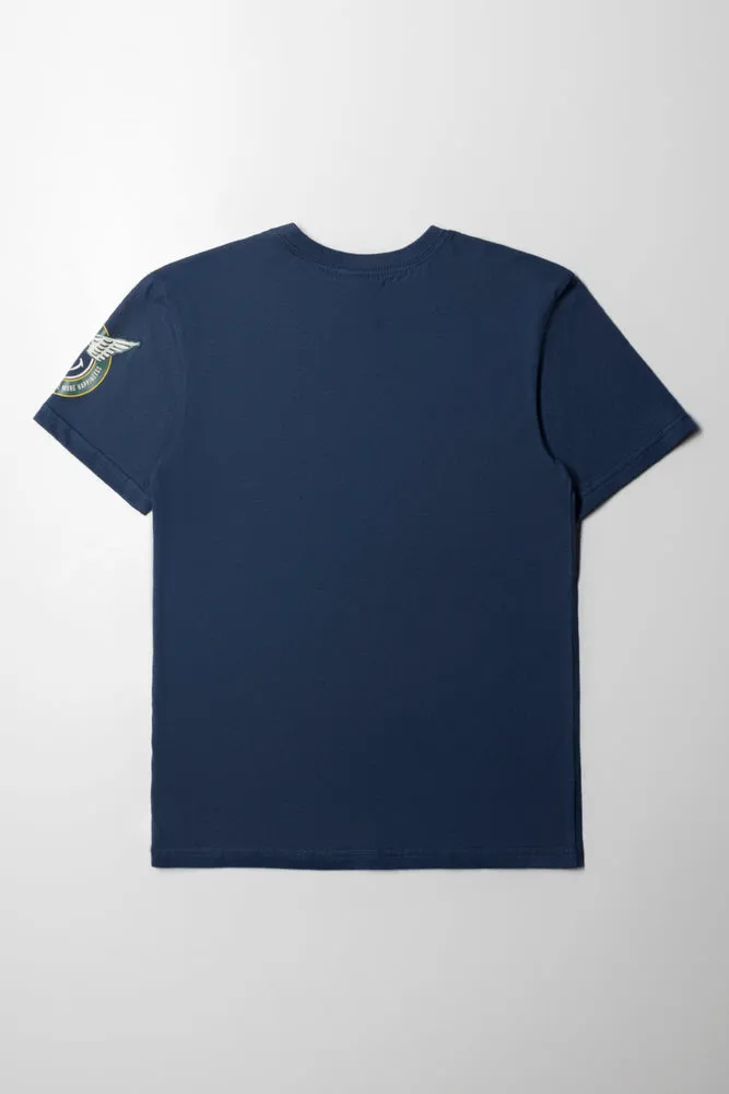 SmileyWolrd Short Sleeve T-Shirt Dark Blue