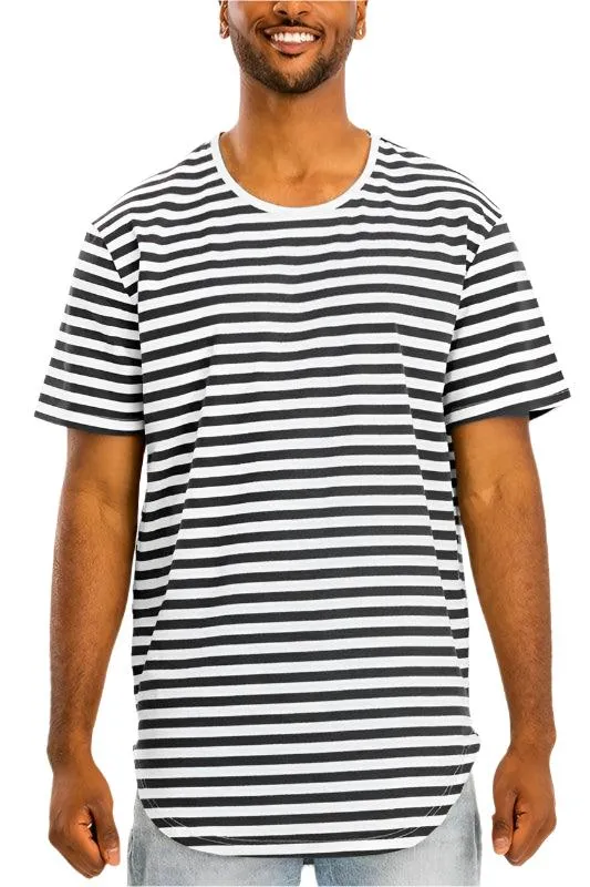 Striped Elongated Tshirt