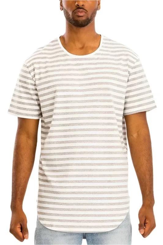 Striped Elongated Tshirt