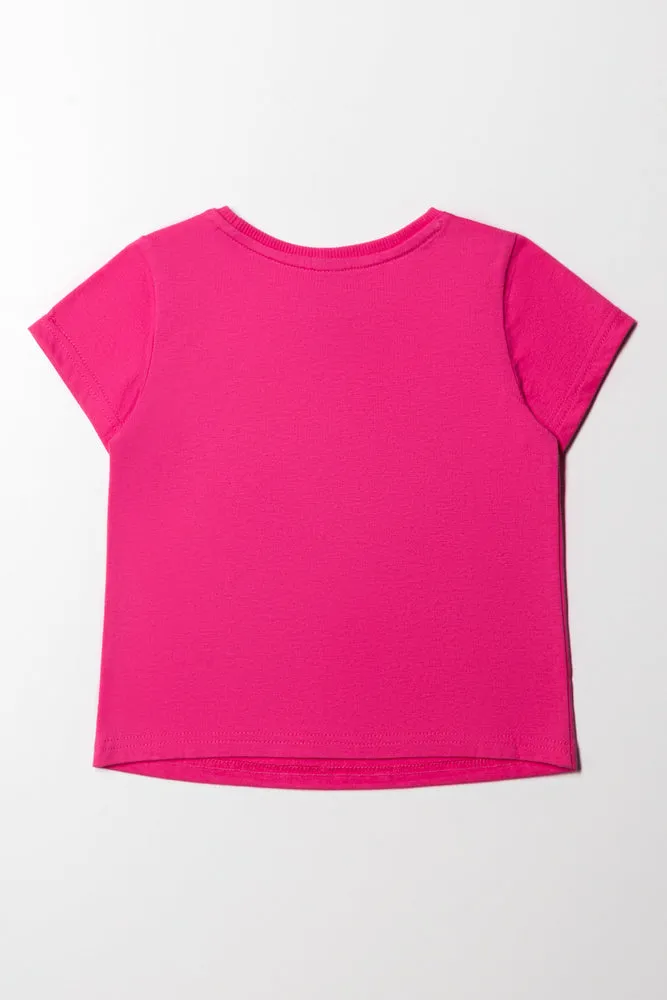 Sunny Days Short Sleeve T-Shirt Bright Pink