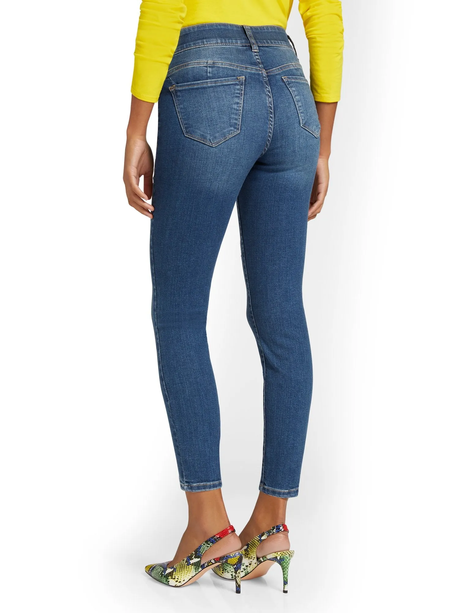 Tall Curvy High-Waisted Super-Skinny Ankle Jeans - Dark Wash