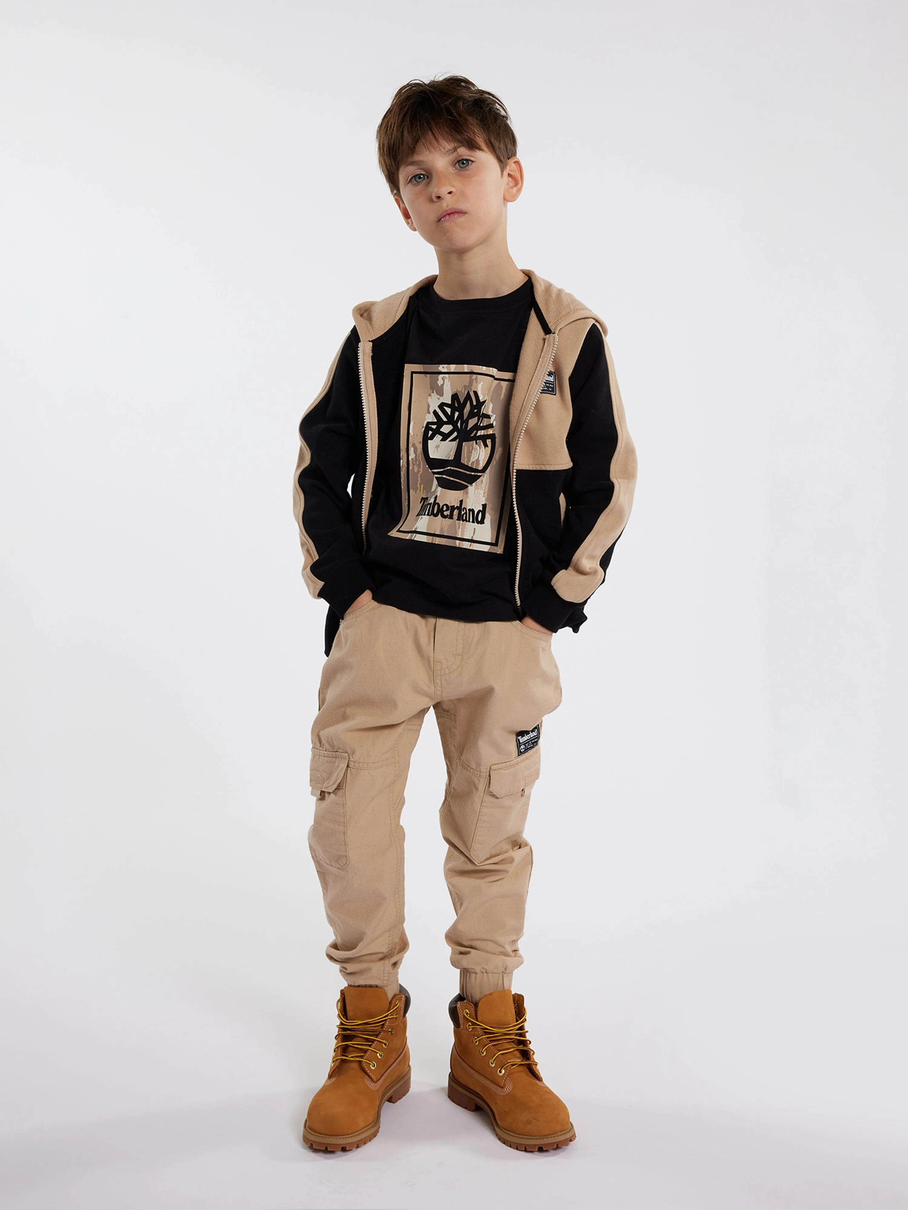 Timberland Boys Cargo Trousers in Beige