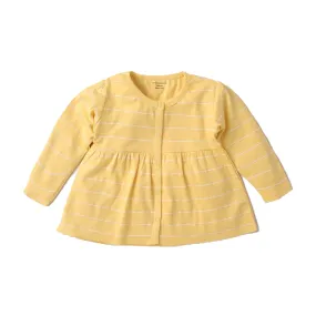 Top - Girls - Yoke Stripes - Yellow