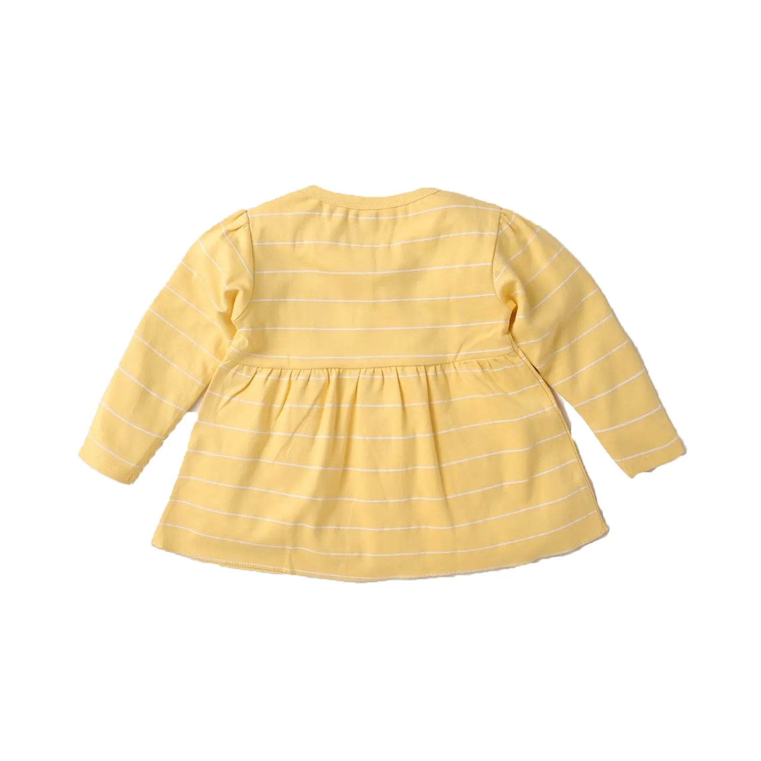 Top - Girls - Yoke Stripes - Yellow