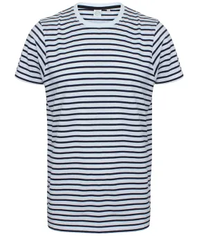 Unisex striped T | White/Oxford Navy