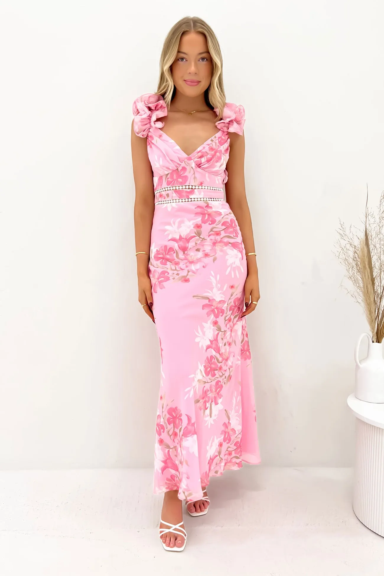 Vance Maxi Dress Pink Whimsical