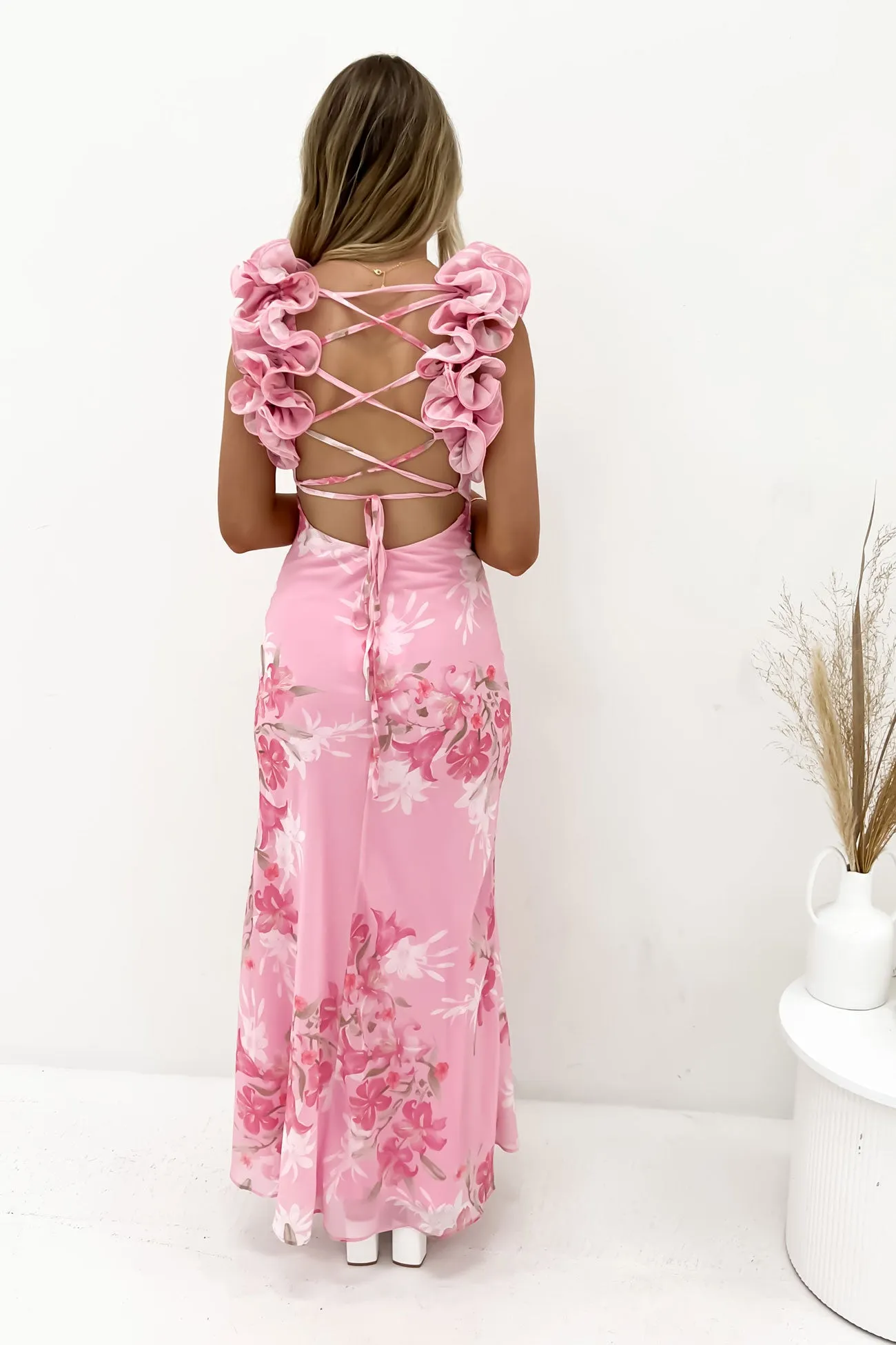 Vance Maxi Dress Pink Whimsical