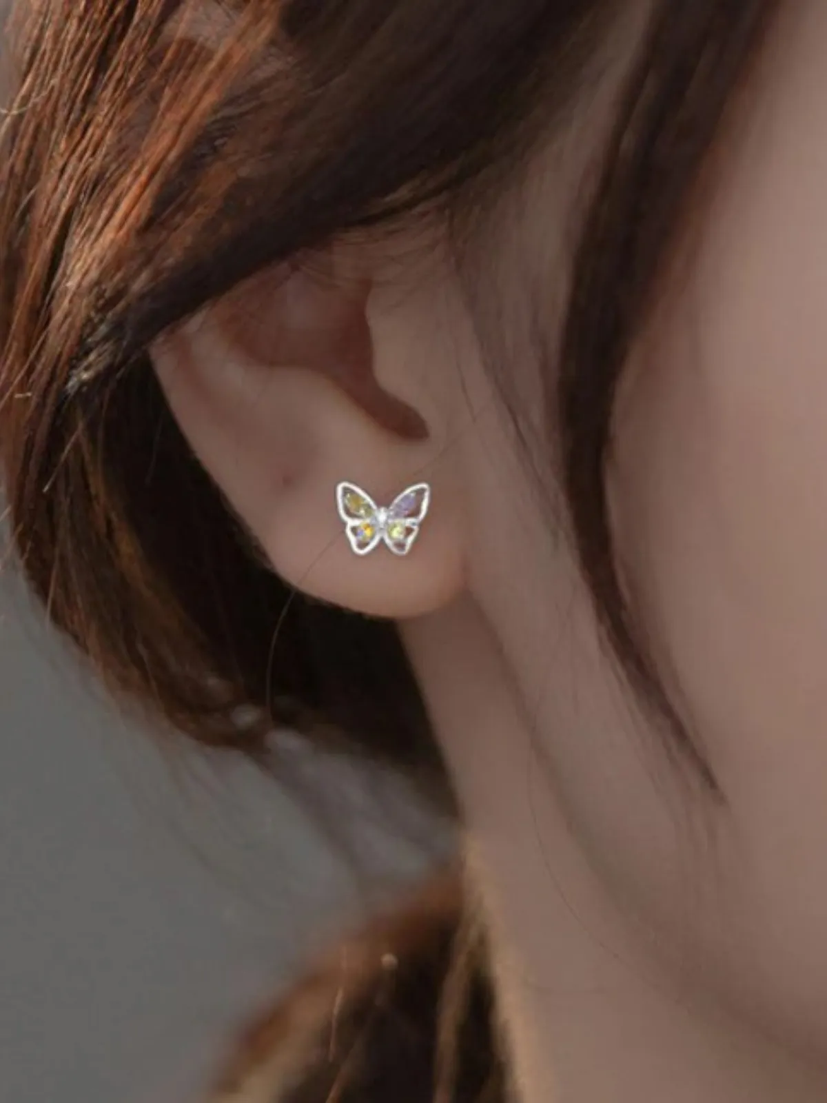 Whimsical Mood Butterfly Stud Earrings