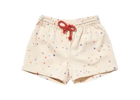 White Signature Dot Bingo Shorts