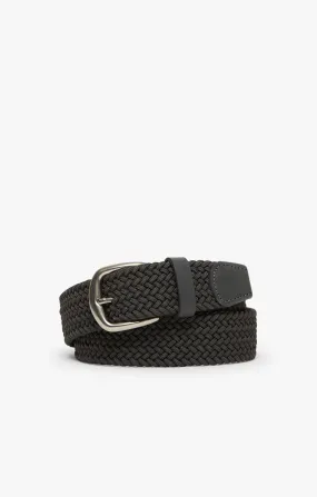 Woven Elastic Belt In Grey