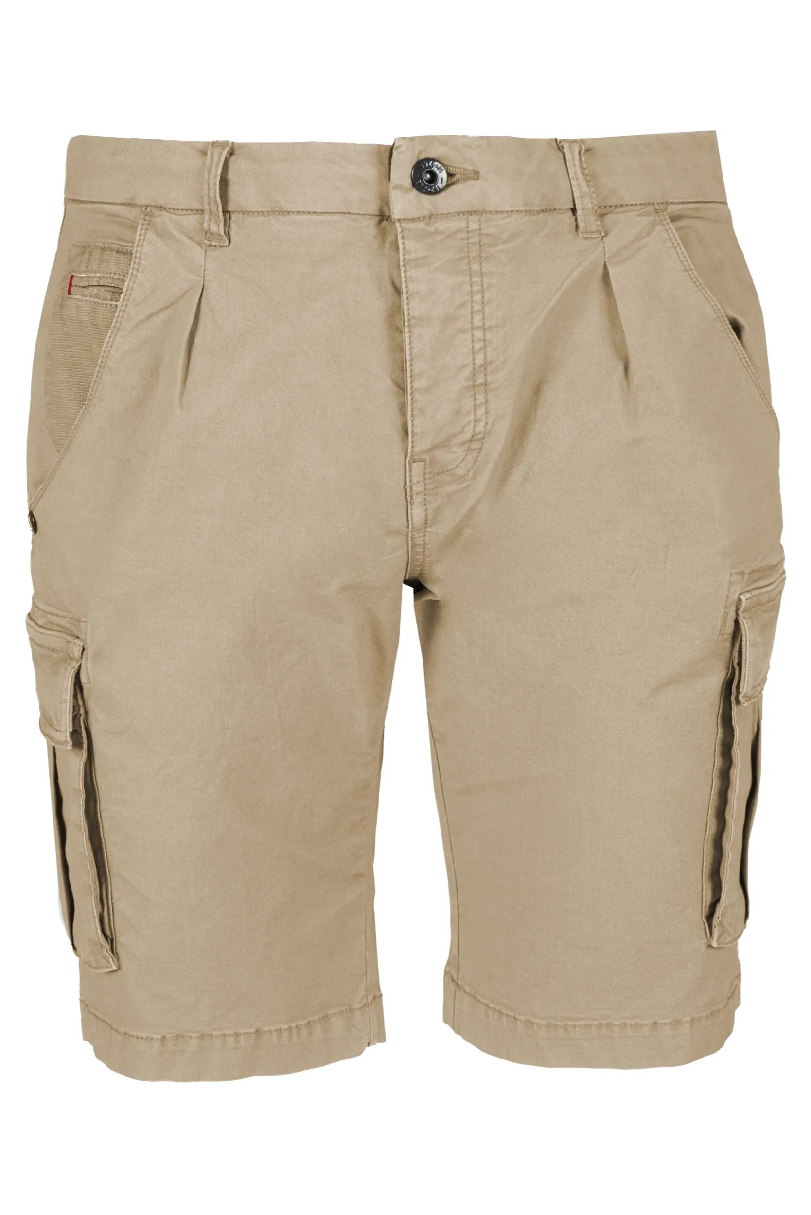 Yes Zee Beige Cotton Men Short